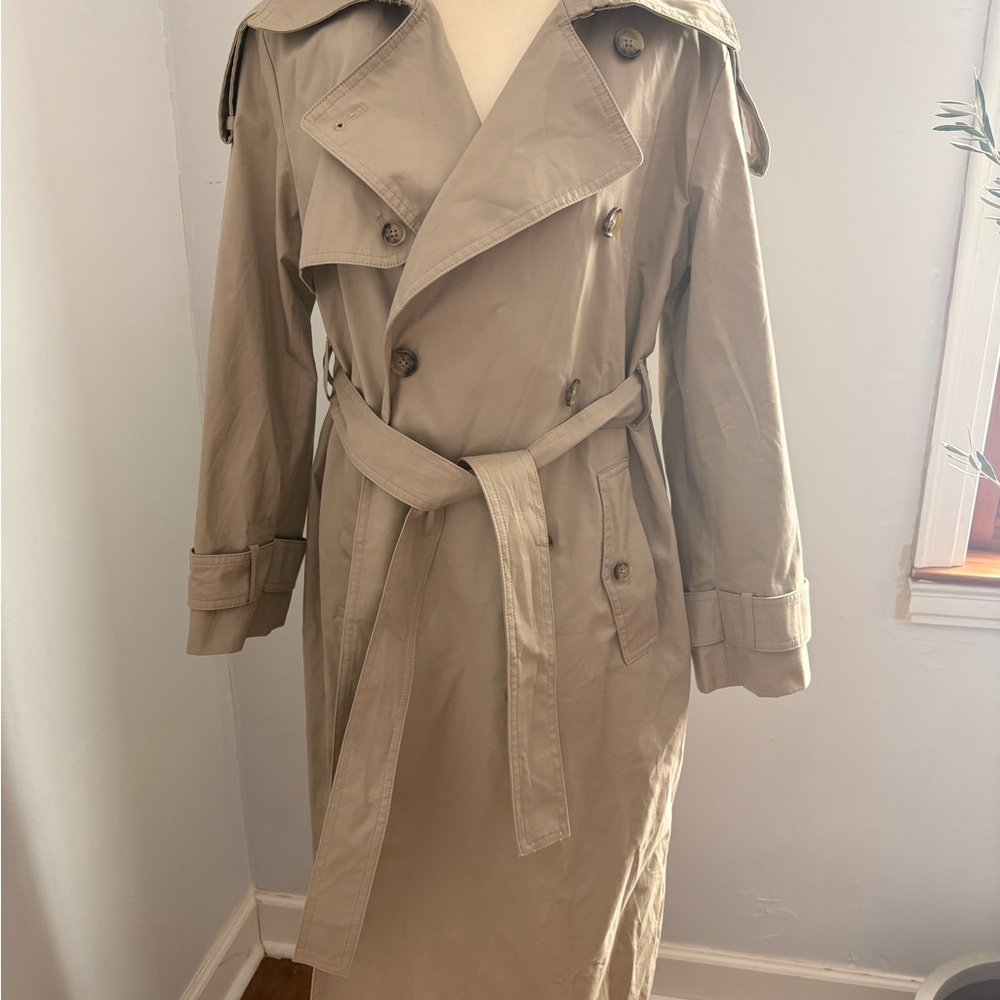 Banana Republic Beige Double-Breasted Trench Coat